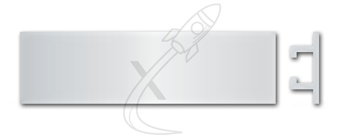 Briefkastenschild Stebler 70 x 20 Alu